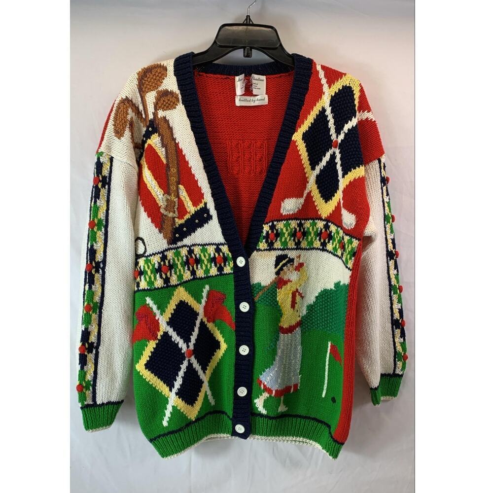 Vintage Marisa Christina Hand Knitted Women's Sweater Sz M